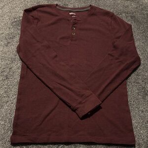 Sonoma Boys Maroon Long Sleeve Henley